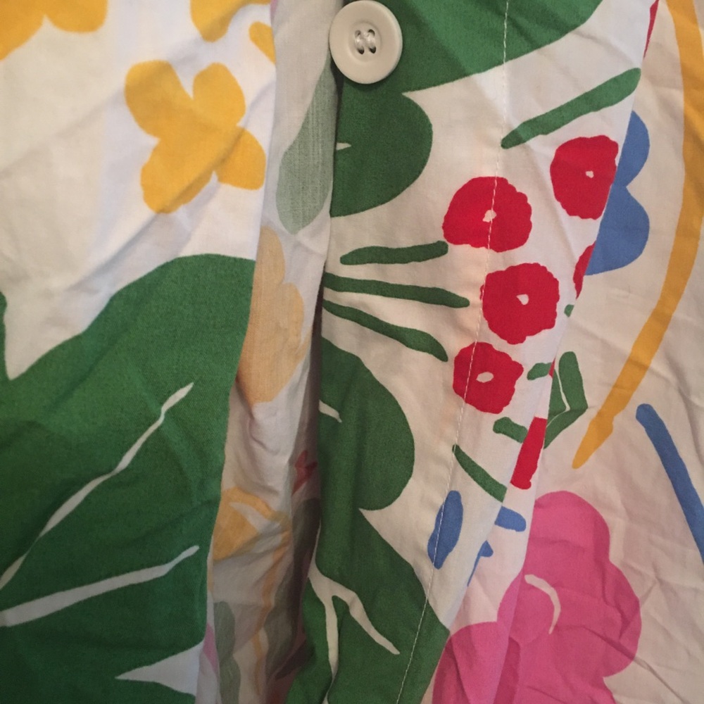 Marimekko king duvet cover and one sham green pink cotton - Picture 3 of 8